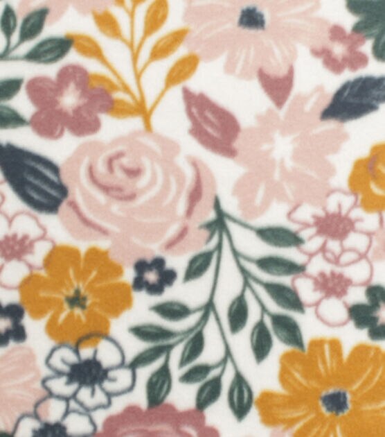 Large Bright Floral Blizzard Feece Fabric
