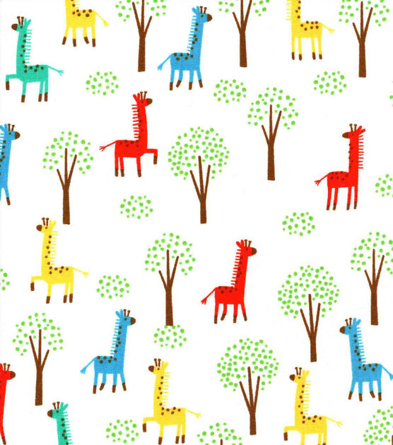 Young Giraffes Novelty Cotton Fabric