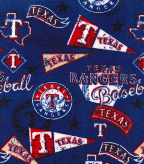 Fabric Traditions Texas Rangers Fleece Fabric Vintage