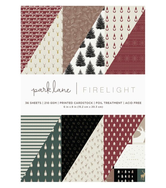 6" x 8" Christmas 24 Sheet Firelight 210gsm Paper Pack by Park Lane