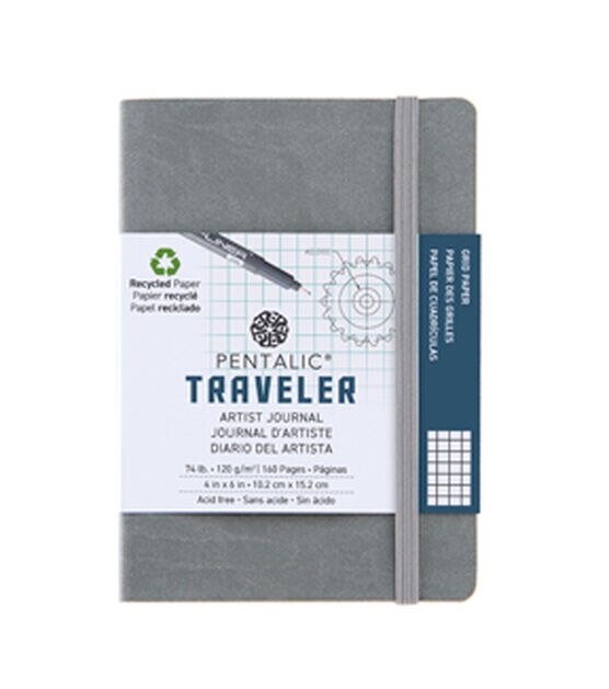 Pentalic's Traveler Pocket Journal 4x6 Gray