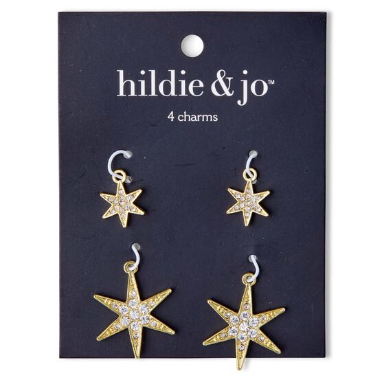 4ct Gold Crystal Star Charms by hildie & jo