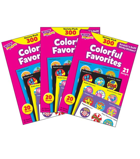 TREND 900pc Colorful Favorites Stinky Stickers Variety Pack