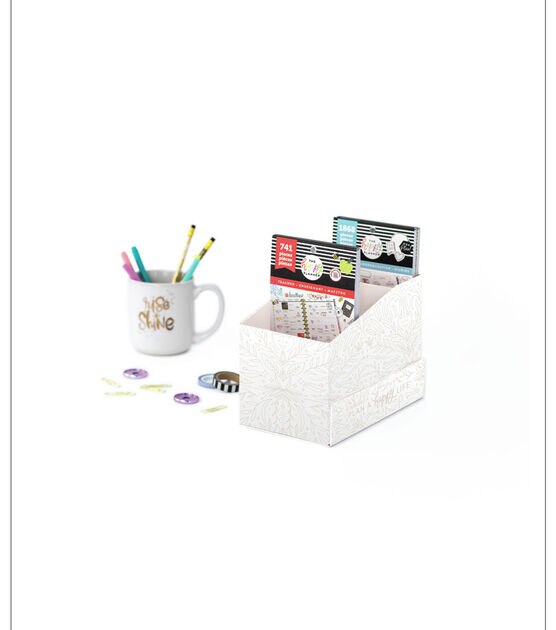 Happy Planner Neutral Floral Line Sticker Pad Storage Box, , hi-res, image 3