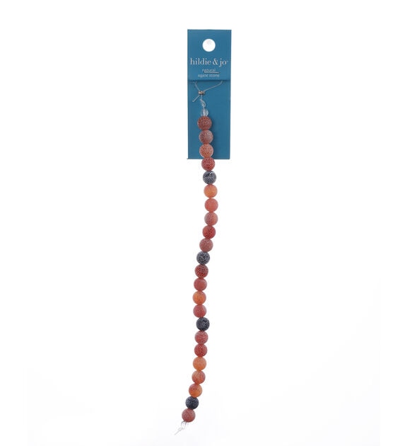 8mm Multicolor Round Frosted Agate Bead Strand by hildie & jo
