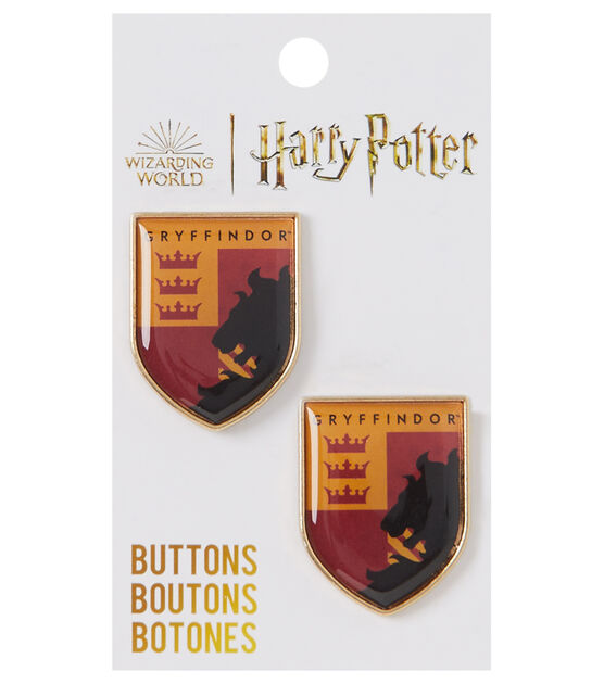 Blumenthal Lansing 1 3/16" Harry Potter Gryffindor Shield Buttons 2pk
