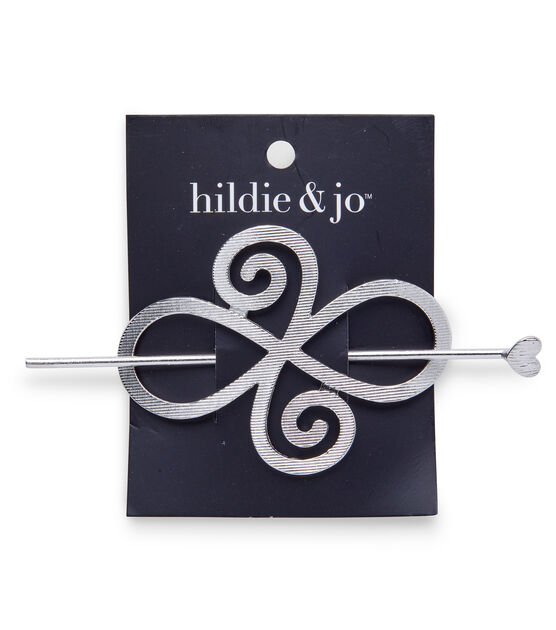 Silver Open Scroll Hairpin by hildie & jo