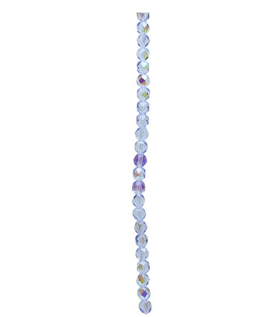7" x 6mm Light Sapphire Polished Glass Bead Strand by hildie & jo, , hi-res, image 2