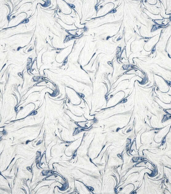 Light Blue & White Oil Slick 108" Wide Premium Cotton Fabric