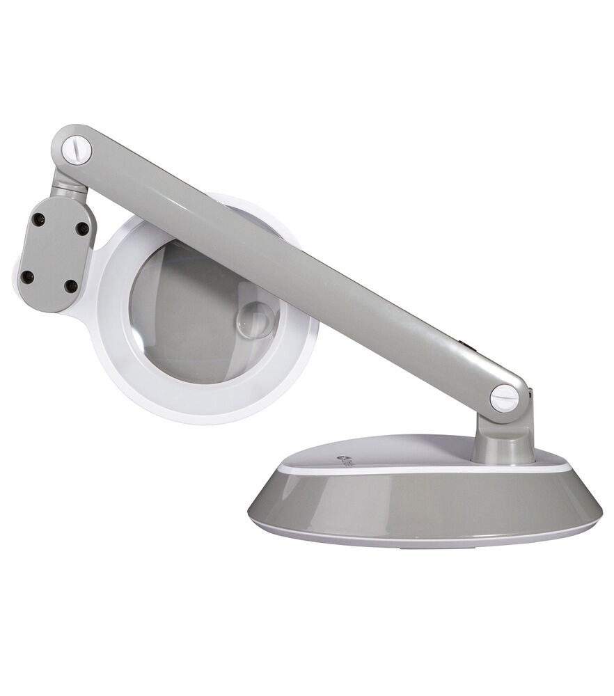 OttLite 15" LED Magnifier Desk Lamp, Gray, swatch, image 2