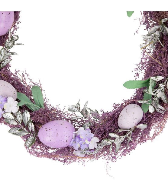 Northlight 12" Easter Lavender Speckled Egg Twig Wreath, , hi-res, image 4