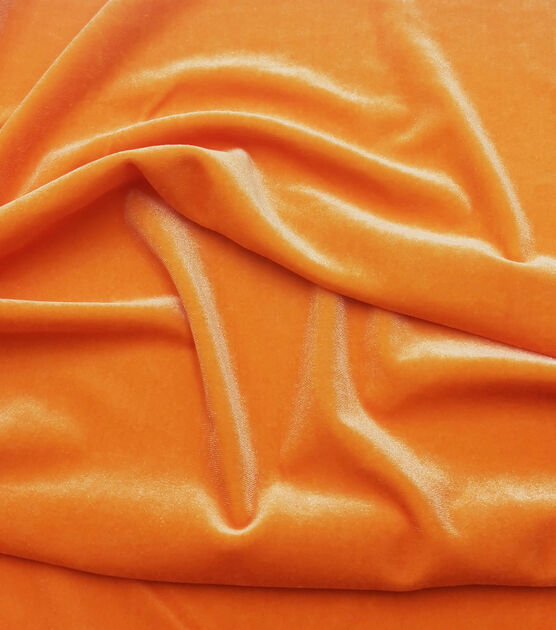 The Witching Hour Orange Stretch Velvet Costuming Fabric, , hi-res, image 3