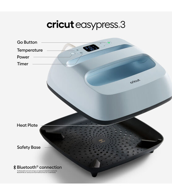 Cricut EasyPress 3 with Bluetooth - 9" x 9", , hi-res, image 2
