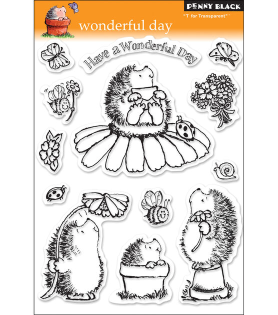Penny Black Clear Stamp 5"X7.5" Sheet Wonderful Day