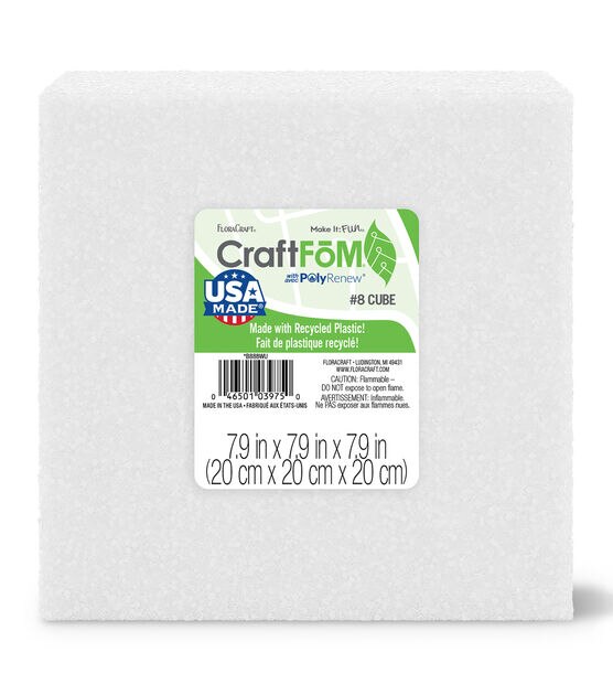 FloraCraft 8" White CraftFoM Cube