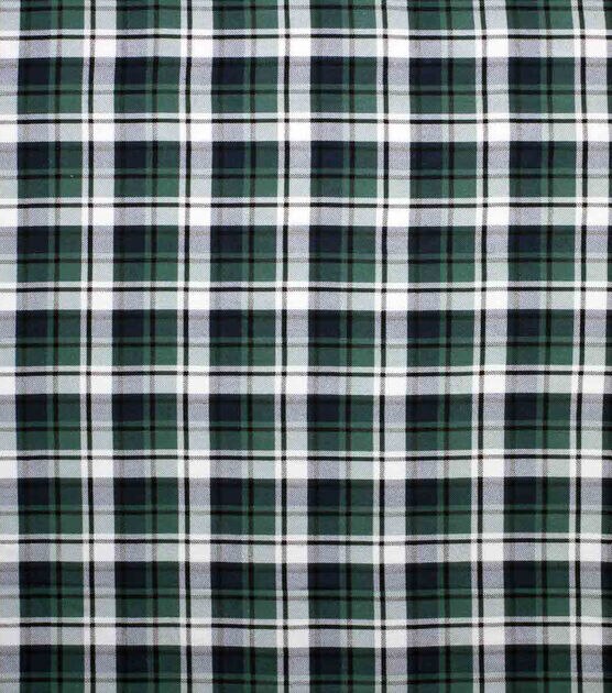 Green & Navy Plaid Super Snuggle Flannel Fabric