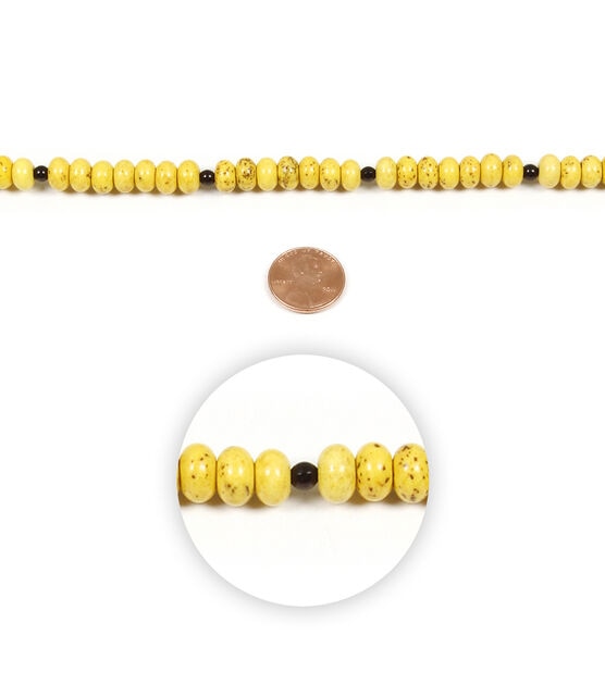 8mm Sunny Yellow Natural Stone Bead Strand by hildie & jo