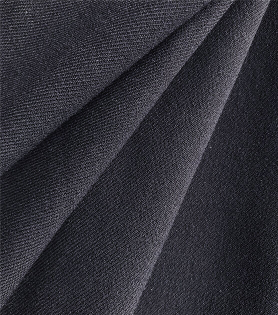 Black Polyester Cotton Twill Fabric - Twill Fabric by the Yard