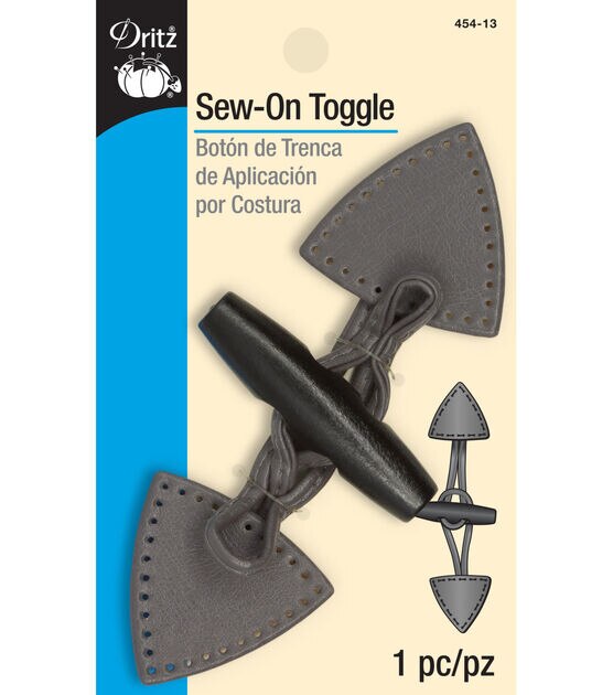 Dritz Sew-On Toggle, Gray