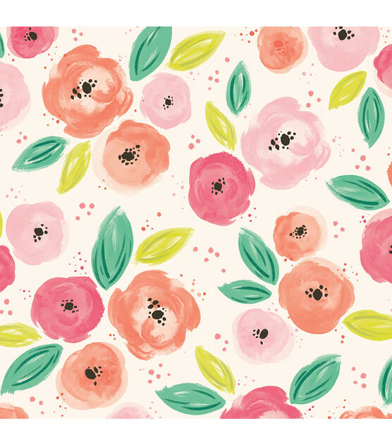 Pink Floral Paper Background