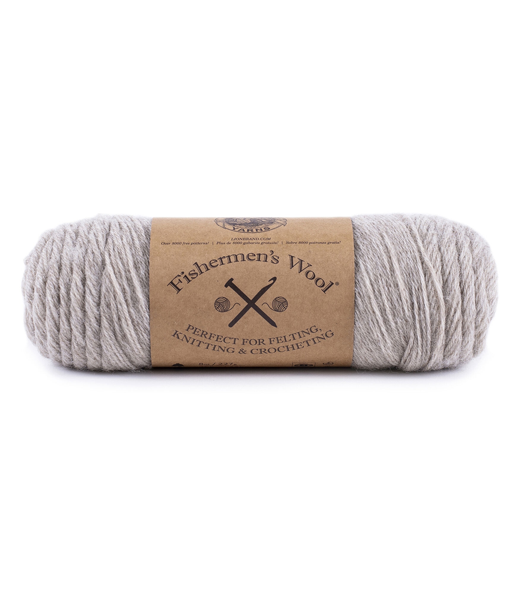 Lion Brand Fishermen's Worsted Wool Yarn, Oatmeal, hi-res