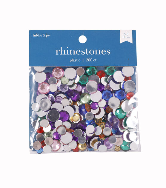 200ct Multicolor Plastic Rhinestones by hildie & jo