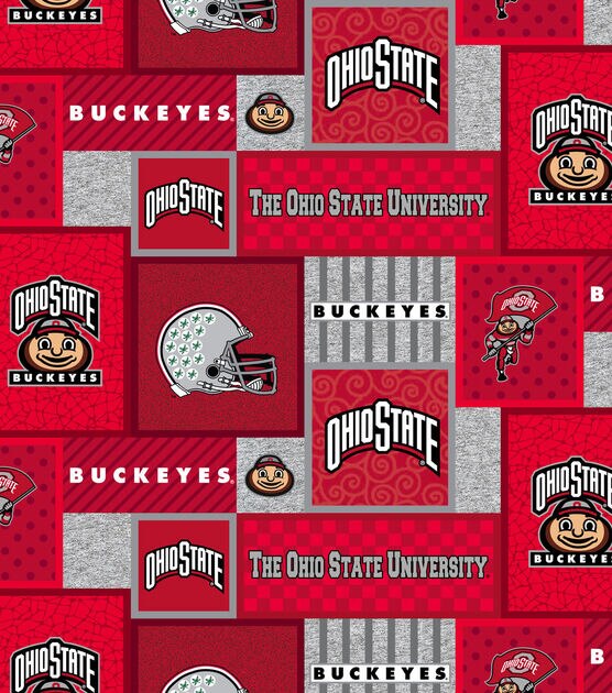 Ohio State Buckeyes Fleece Fabric College Patches, , hi-res, image 1