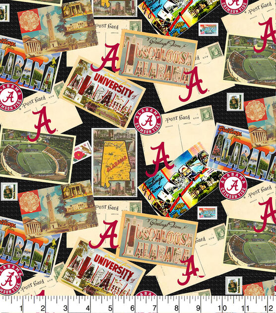 University of Alabama Crimson Tide Cotton Fabric Scenic Postcard