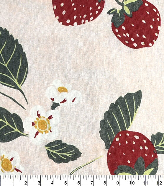 Strawberry & Floral Quilt Cotton Fabric by Keepsake Calico, , hi-res, image 2