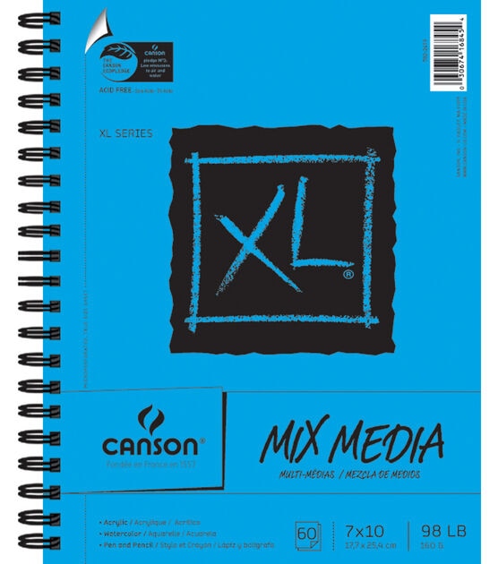 Canson XL Spiral Multi Media Paper Pad 7"X10" 60 Sheets