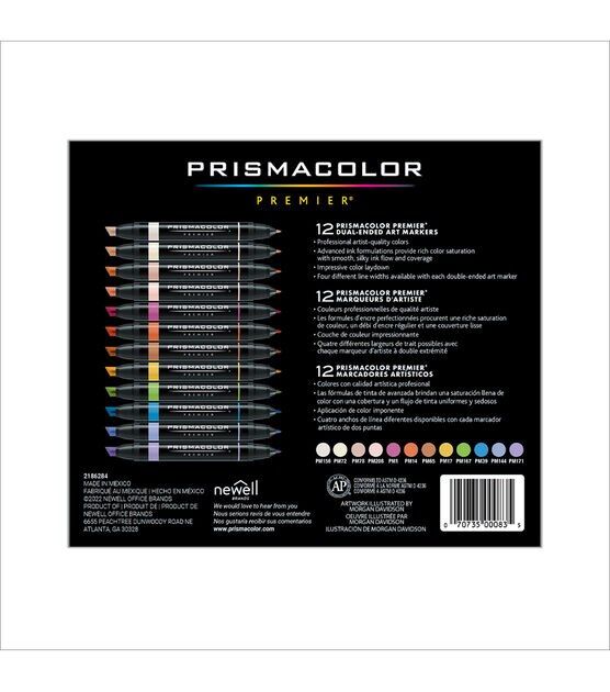 Prismacolor Premier Art Marker Chisel-Fine Double-Ended Marker Set Manga  Colors