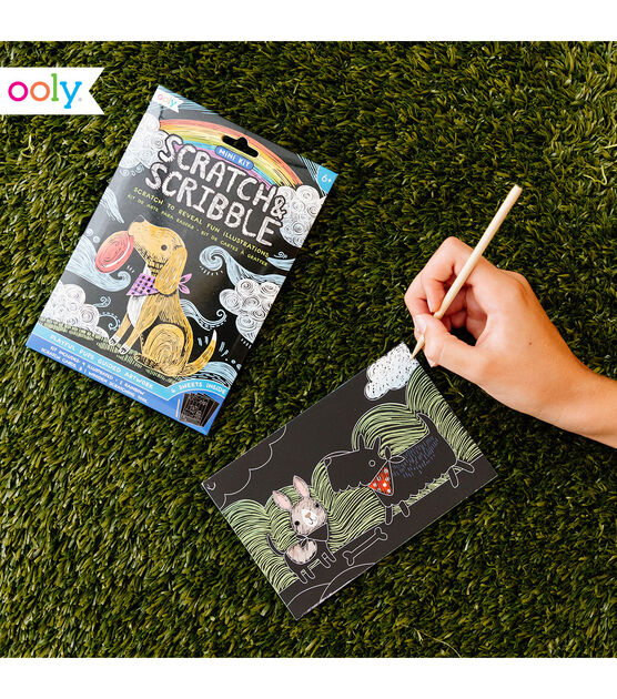 OOLY 7ct Mini Playful Pups Scratch & Scribble Art Kit, , hi-res, image 7