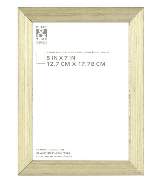 Place & Time 5 x 7 Snapshot Tabletop Picture & Wall Frame - Brass - Wall Frames - Home & Decor