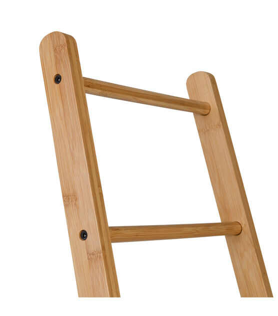 Honey Can Do 20.5" x 63" Natural Bamboo Folding Ladder Rack, , hi-res, image 10