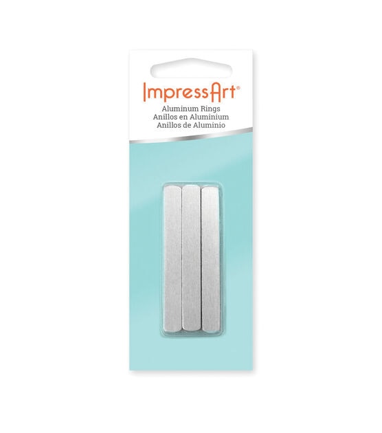 ImpressArt 11 pk 0.25''x2.25'' Aluminum Ring Premium Stamping Blanks