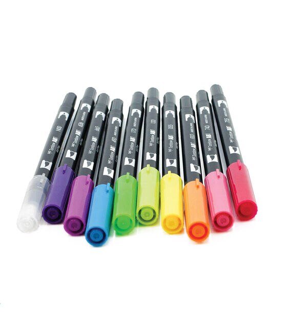 Tombow Dual Brush Pen Set 10 Pkg Brights, , hi-res, image 6