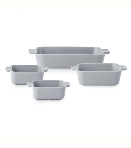 Corningware Modern Ash 4pc Stoneware Bakeware Set