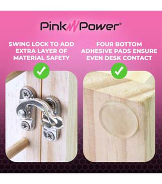 Pink Power 360 Rotating 84 Spool Rack With Storage, , hi-res, image 6
