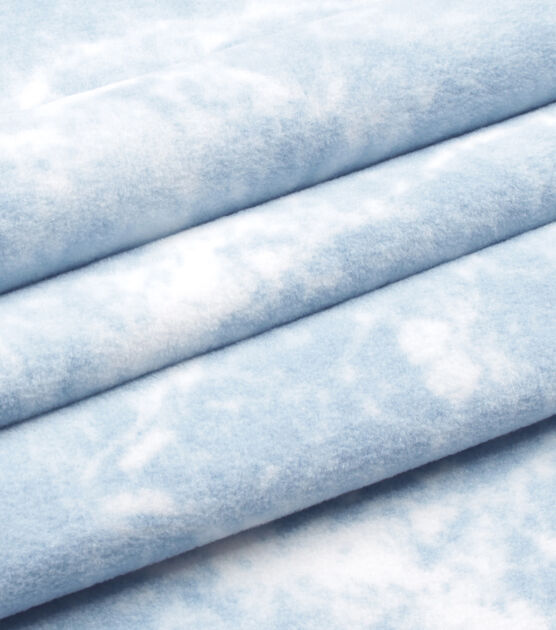 Ice on Blue Anti Pill Fleece Fabric, , hi-res, image 2