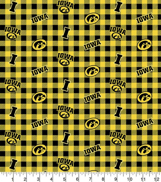 Iowa Hawkeyes Flannel Fabric Checks