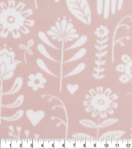 Cut Out Floral Pink Blizzard Fleece Fabric, , hi-res, image 3