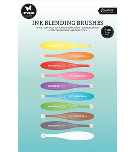 Studio Light 10mm Essentials Ink Blending Brushes 10pc