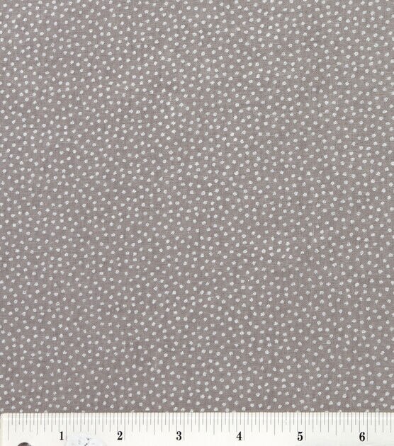 Dots on Gray Quilt Metallic Cotton Fabric by Keepsake Calico