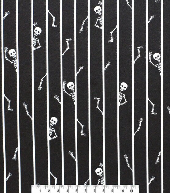 Super Snuggle Boo! Skeleton Flannel Fabric, , hi-res, image 2