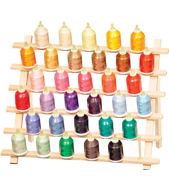 June Tailor 13" Wood 33 Peg Thread Storage Cone Rack, , hi-res, image 2