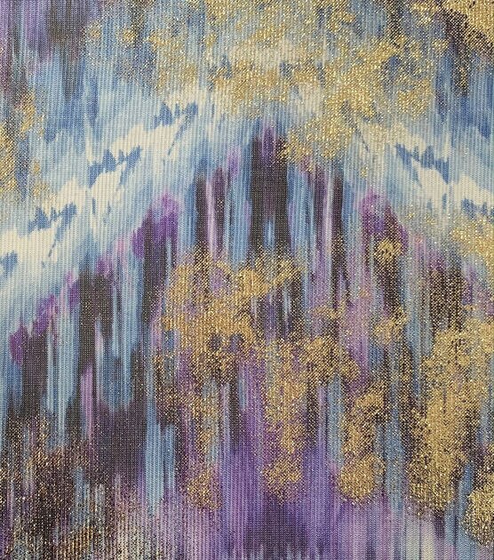Tie Dyed Cosmic Metallic Knit with Foil Fabric, , hi-res, image 3