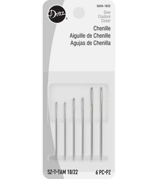 Dritz Chenille Hand Needles, Size 18/22, 6 pc