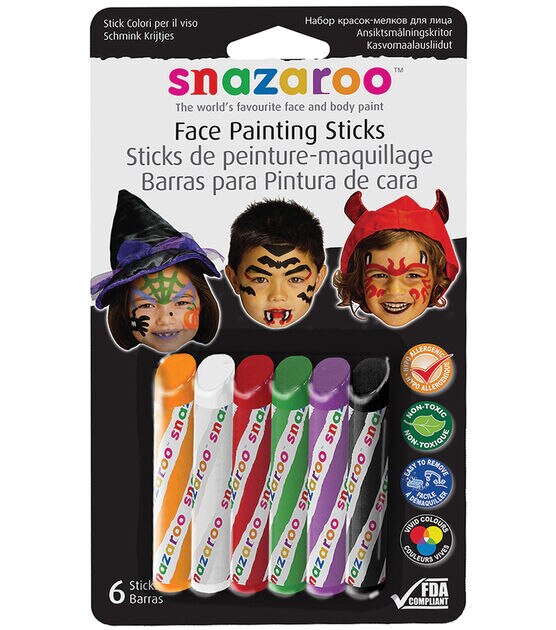 6ct Face Painting Sticks Halloween