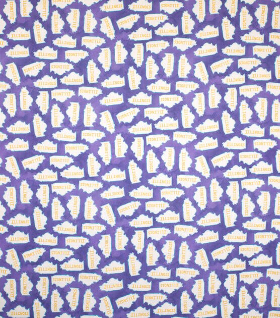 Illinois Cotton Fabric Tossed State, , hi-res, image 2