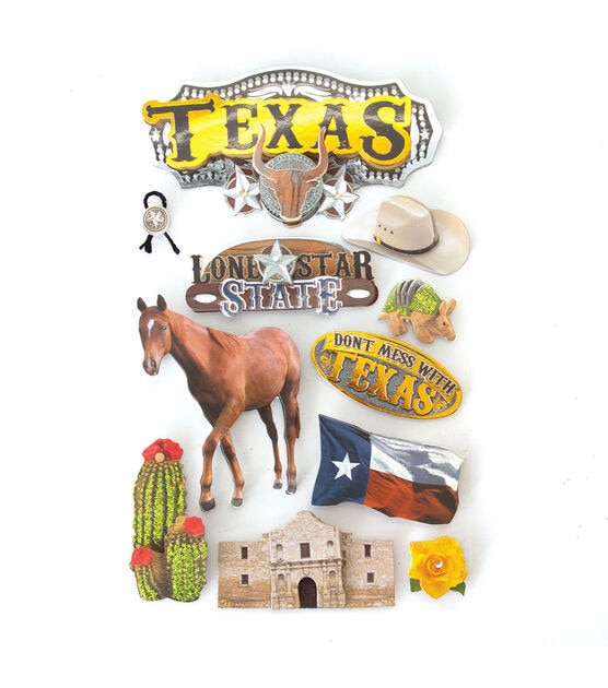 Paper House 3D Sticker Texas